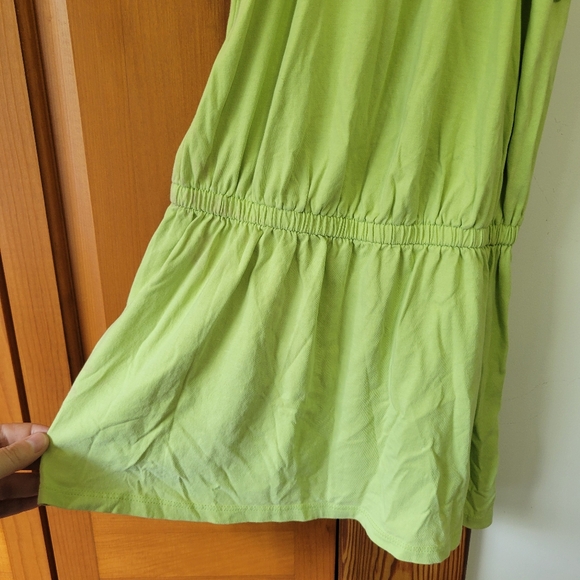 Old Navy lime green eyelet lace ruffle dress 6 7 6-7 - Picture 2 of 6